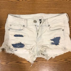 Distressed Jean shorts